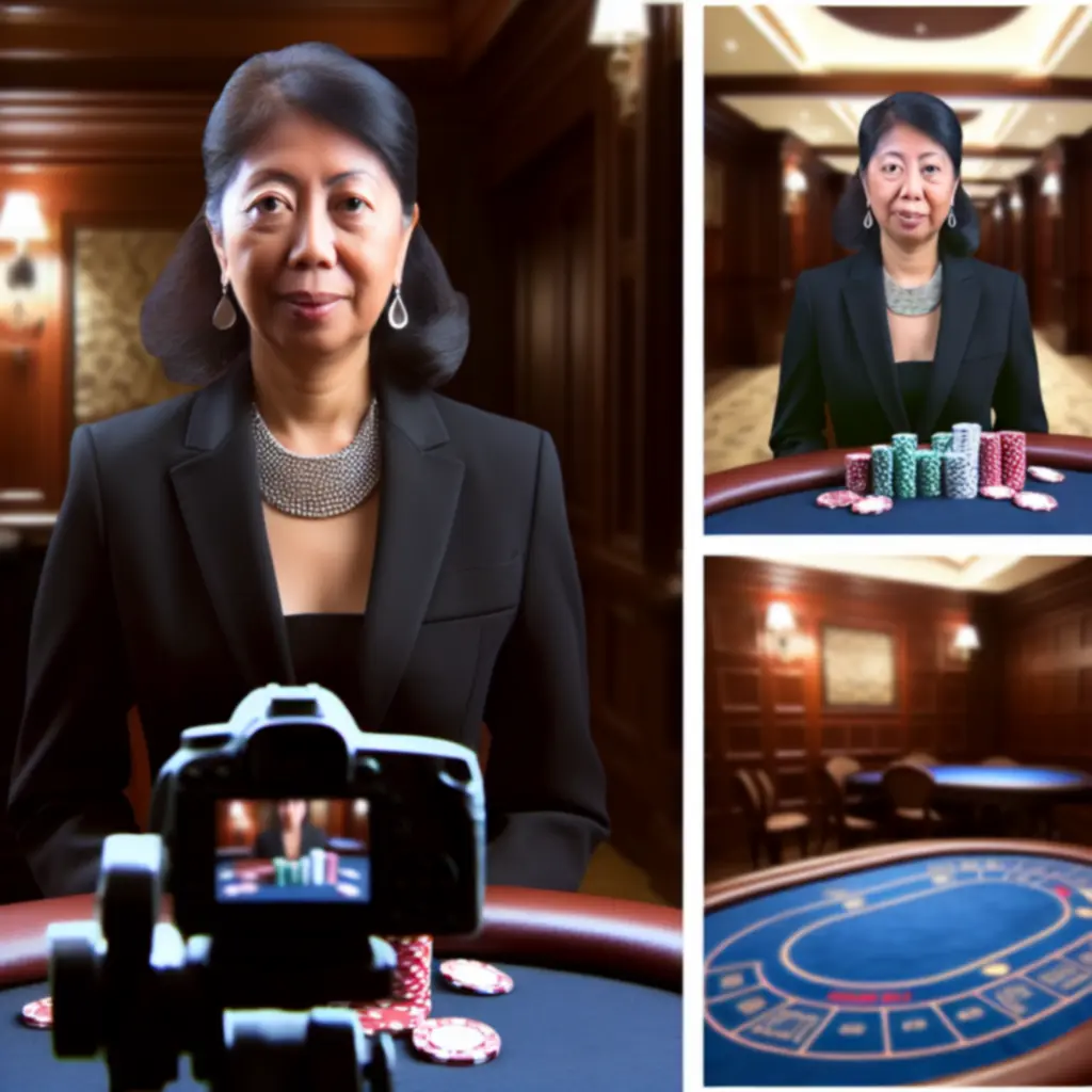 Kadr z nagrania wideo z opinią klienta podczas wieczoru kasynowego