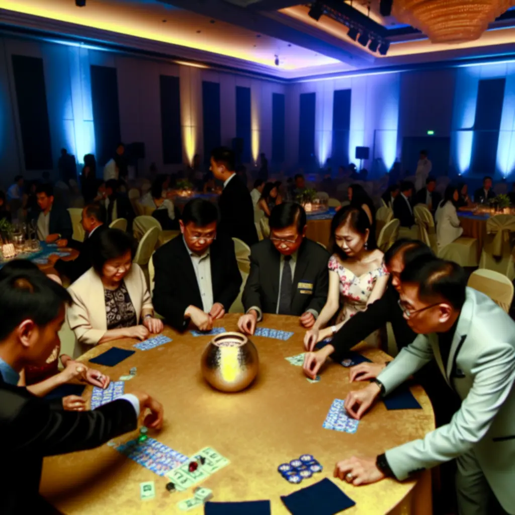 Podgląd galerii realizacji Lucky Night Event z różnymi aranżacjami sal kasynowych