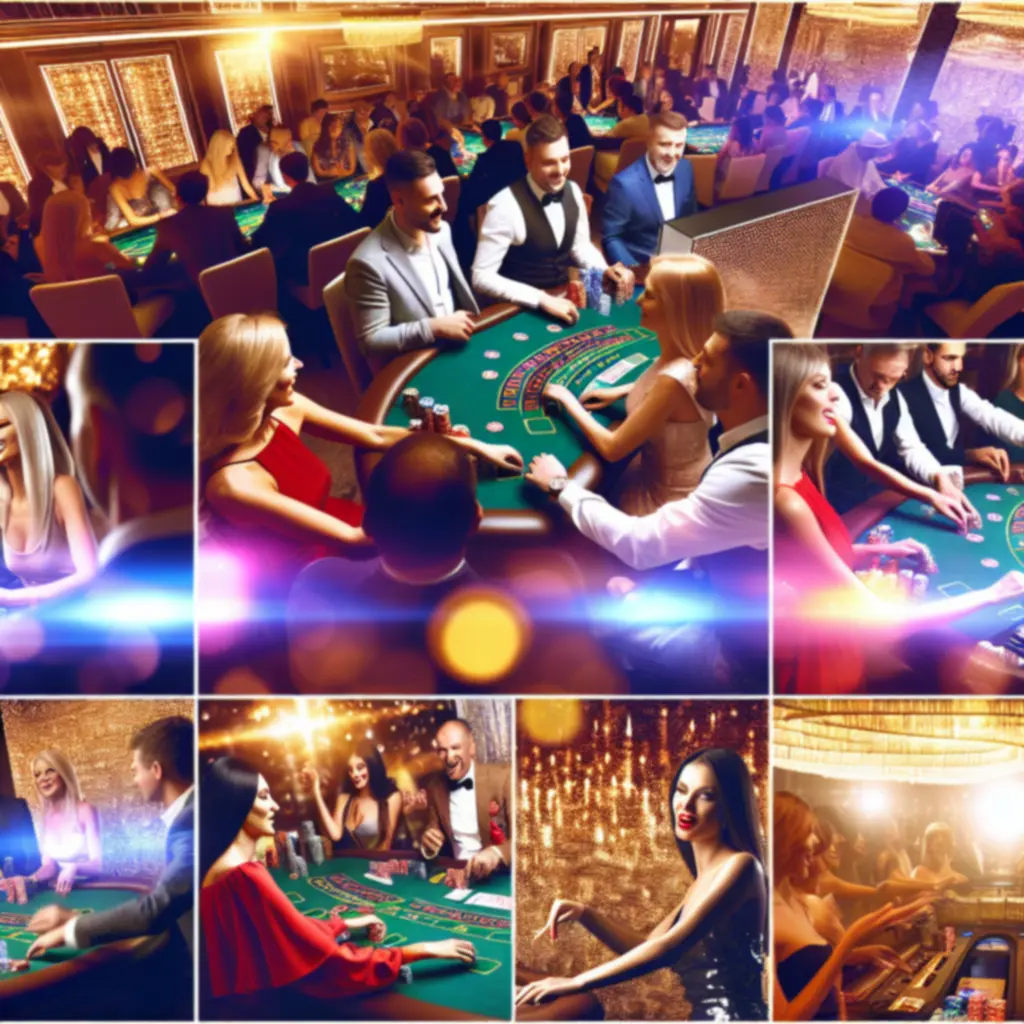 Kolaż zdjęć z eleganckich realizacji Lucky Night Event