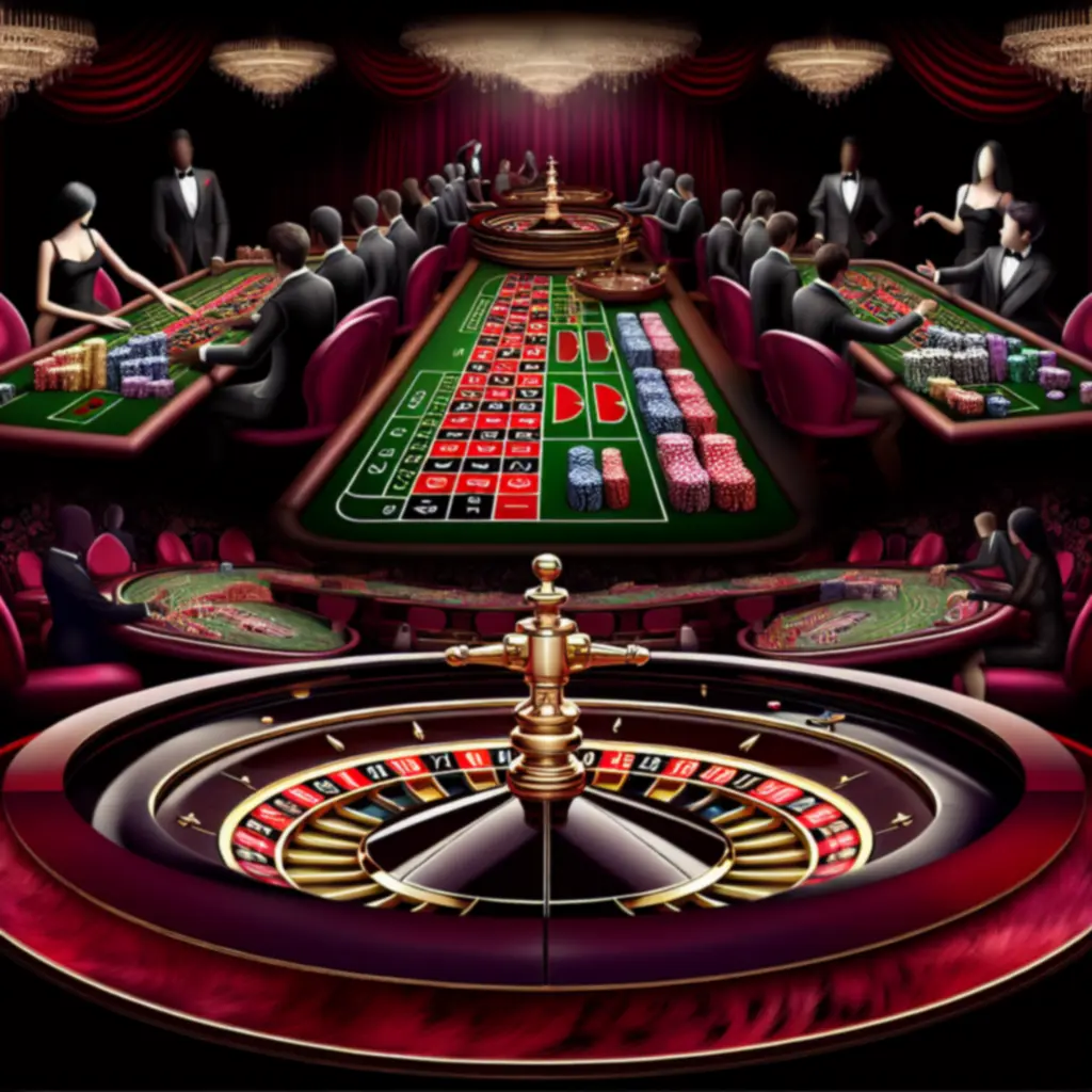 Eleganckie stoły kasynowe przygotowane na event