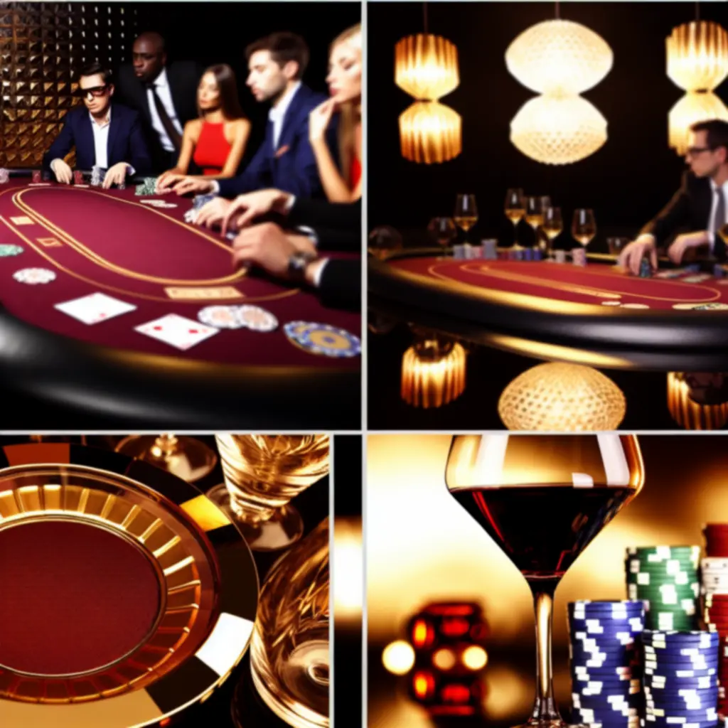 Luksusowy prywatny stół do pokera podczas wieczoru kasynowego